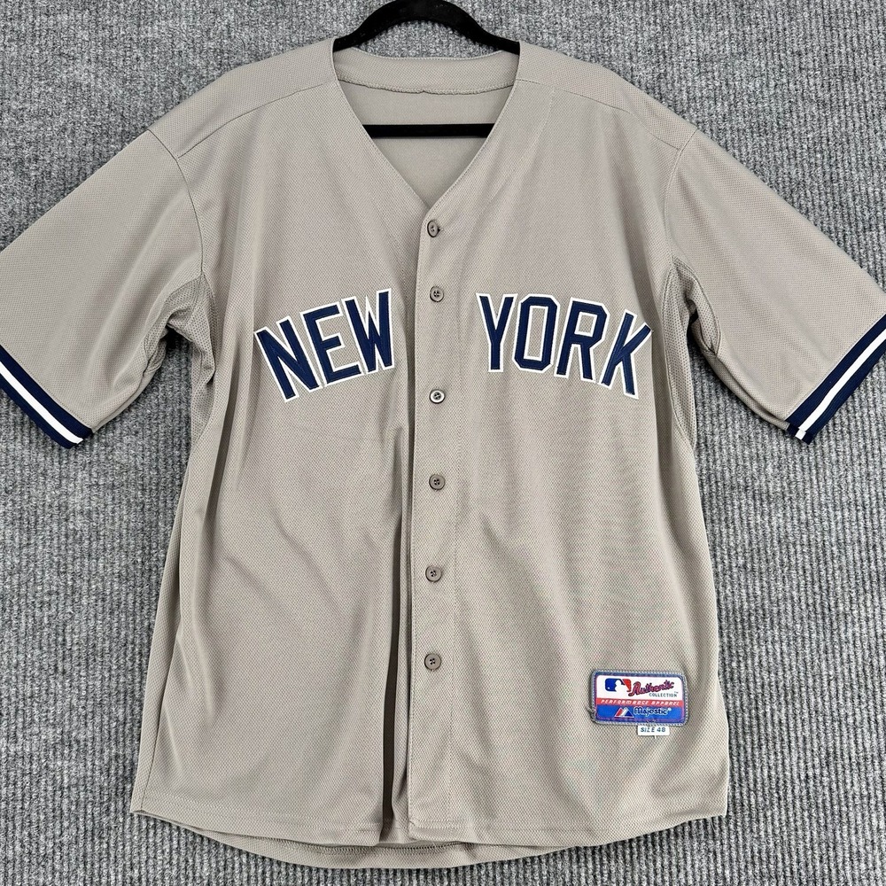 Majestic NY Yankees‎ Jersey Mens 48 Gray Authentic MLB Sewn #99